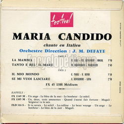 [Pochette de Maria Candido chante en italien (Maria CANDIDO) - verso]