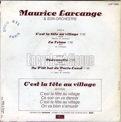 [Pochette de C’est la fte au village (Maurice LARCANGE) - verso]