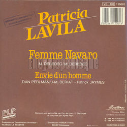 [Pochette de Femme Navaro (Patricia LAVILA) - verso]