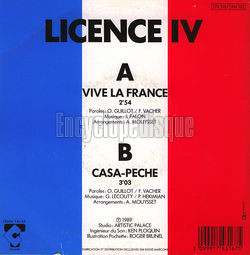 [Pochette de Vive la France ! (LICENCE IV) - verso]