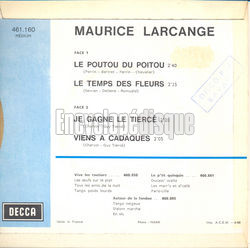 [Pochette de Le poutou du Poitou (Maurice LARCANGE) - verso]