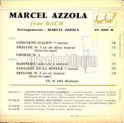 [Pochette de Marcel Azzola joue Jean-Sbastien Bach (Marcel AZZOLA) - verso]