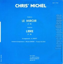 [Pochette de Le miroir (Chris’ MICHEL) - verso]