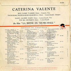 [Pochette de La reine du Music-Hall (Caterina VALENTE) - verso]