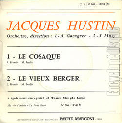 [Pochette de Le Cosaque (Jacques HUSTIN) - verso]