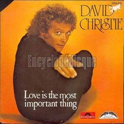 [Pochette de Love is the most important thing (David CHRISTIE)]
