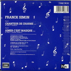 [Pochette de Chanteur de charme (Franck SIMON) - verso]