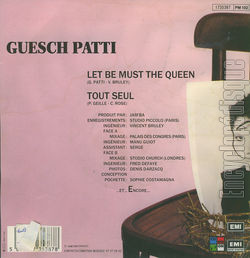 [Pochette de Let be must the queen (Guesch PATTI) - verso]