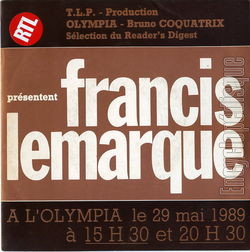 [Pochette de Francis Lemarque  l’Olympia le 29 mai 1989 (Francis LEMARQUE)]