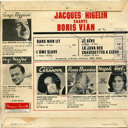 [Pochette de Jacques Higelin chante Boris Vian - N1 (Jacques HIGELIN) - verso]