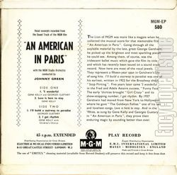 [Pochette de An American In Paris (Un amricain  Paris) (B.O.F.  Films ) - verso]