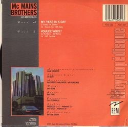 [Pochette de My year is a day (McMAINS BROTHERS) - verso]