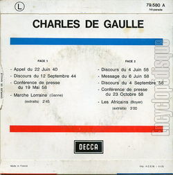 [Pochette de Charles de Gaulle - discours (DOCUMENT) - verso]