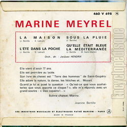 [Pochette de La maison (Marine MEYREL) - verso]