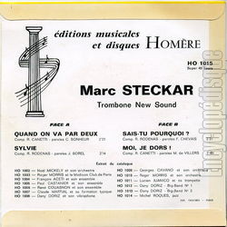 [Pochette de Trombone new sound (Marc STECKAR) - verso]
