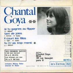 [Pochette de Si tu gagnes au flipper (Chantal GOYA) - verso]