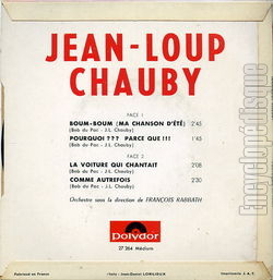 [Pochette de Boum-boum (ma chanson d’t) (Jean-Loup CHAUBY) - verso]