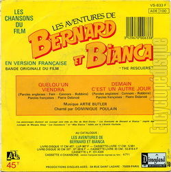 [Pochette de Les aventures de Bernard et Bianca (B.O.F.  Films ) - verso]