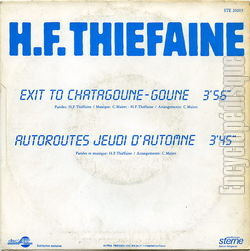 [Pochette de Exit to Chatagoune-goune / Autoroutes jeudi d’automne (Hubert-Flix THIFAINE) - verso]