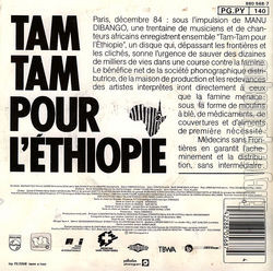 [Pochette de Tam-tam pour l’thiopie (TAM TAM POUR L’THIOPIE) - verso]