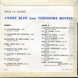 [Pochette de Andr Blot joue Thodore Botrel (Andr BLOT) - verso]