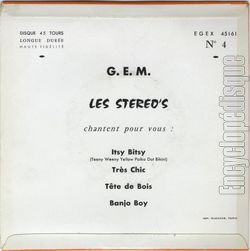 [Pochette de Les Stro’s chantent pour vous - N4 (Les STRO’S (STROS)) - verso]