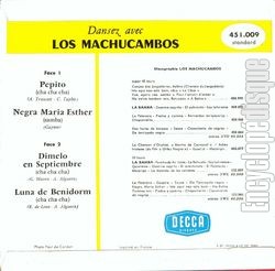 [Pochette de Dansez avec Los Machucambos (Los MACHUCAMBOS) - verso]