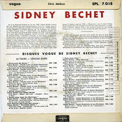 [Pochette de Jazz Classics N2 (Sidney BECHET) - verso]