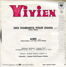 [Pochette de Des diamants pour Diana (VIVIEN) - verso]