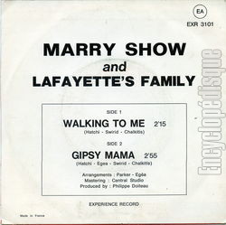 [Pochette de Walking to me (Marry SHOW and LAFAYETTE’S FAMILY) - verso]