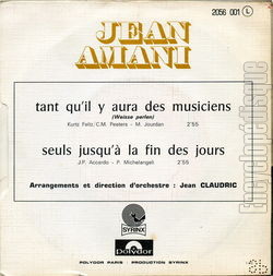 [Pochette de Tant qu’il y aura des musiciens (Jean AMANI) - verso]
