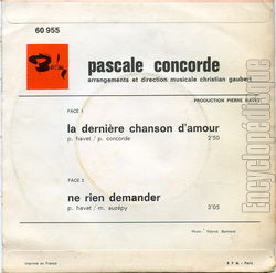 [Pochette de La dernire chanson d’amour (Pascale CONCORDE) - verso]