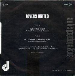 [Pochette de Out of the night (LOVERS UNITED) - verso]