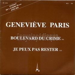 [Pochette de Boulevard du crime (Genevive PARIS)]