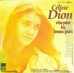 [Pochette de D’amour ou d’amitié (Céline DION) - verso]