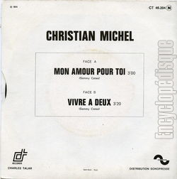 [Pochette de Mon amour pour toi (Christian MICHEL) - verso]