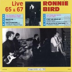 [Pochette de Live 65 & 67 (Ronnie BIRD) - verso]