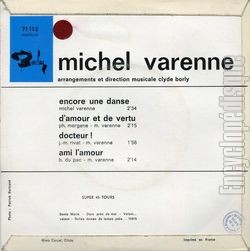 [Pochette de D’amour et de vertu (Michel VARENNE) - verso]