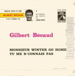 [Pochette de Monsieur Winter go home (Gilbert BCAUD) - verso]
