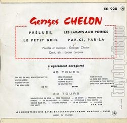[Pochette de Le petit bois (Georges CHELON) - verso]