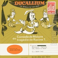 [Pochette de Comdie de Molaire ou tragdie de Racine ?… (Ducalium) (Jean VALTON)]