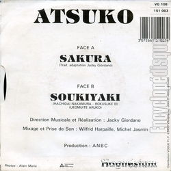[Pochette de Sakura (ATSUKO) - verso]