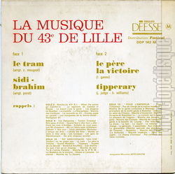 [Pochette de Musique du 43 R. I. de Lille "Le tram" (MUSIQUE MILITAIRE) - verso]