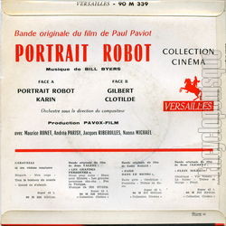 [Pochette de Portrait robot (B.O.F.  Films ) - verso]