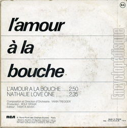 [Pochette de L’amour  la bouche (B.O.F.  Films ) - verso]