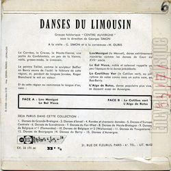 [Pochette de Danses du Limousin (CENTRE AUVERGNE) - verso]