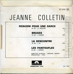 [Pochette de Requiem pour une garce (Jeanne COLLETIN) - verso]