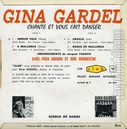 [Pochette de Gina Gardel chante et vous fait danser (Gina GARDEL) - verso]