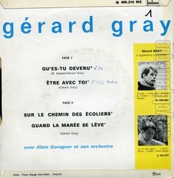 [Pochette de Qu’es-tu devenu (Gérard GRAY) - verso]