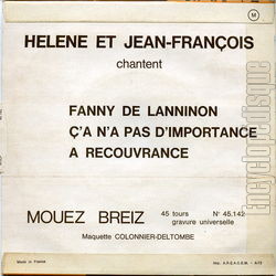 [Pochette de Fanny de Lanninon (HLNE et JEAN-FRANOIS) - verso]